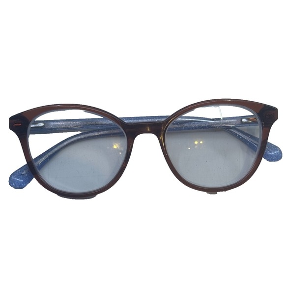 Kate Spade‎ AGGIE 3LG Glasses Blue Glitter Temples 140mm Acetate Frame Case